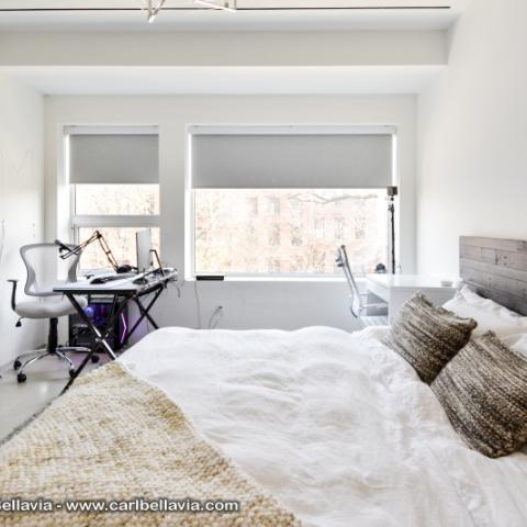 townhouse, contemporary, modern, light, white, glass, bathroom, kitchen, 