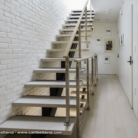 townhouse, contemporary, modern, light, white, glass, bathroom, kitchen, 