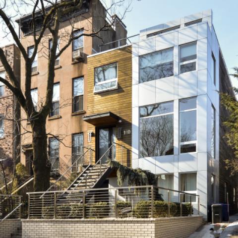 townhouse, contemporary, modern, light, white, glass, bathroom, kitchen, 