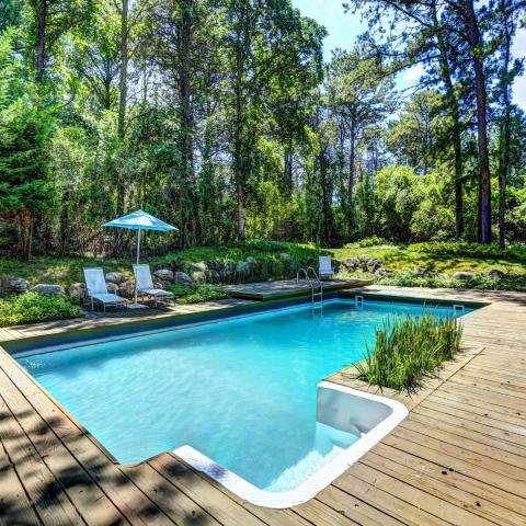 Hamptons, pool, deck, contemporary, wood, 