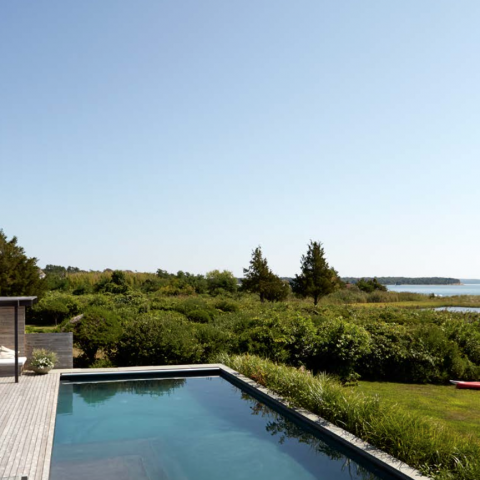 Hamptons, rustic, deck, pool, water, 