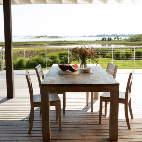 Hamptons, rustic, deck, pool, water, 