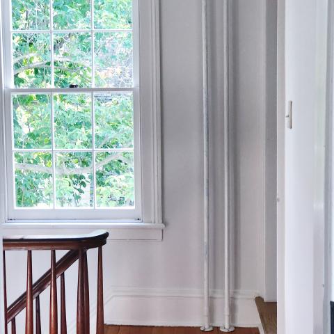 suburban, white, light, airy, traditional, contemporary, porch, 