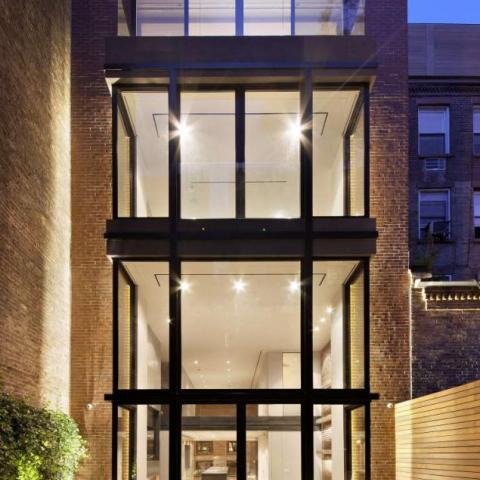 residence, townhouse, textured walls, contemporary, modern, rooftop, light, glass, 