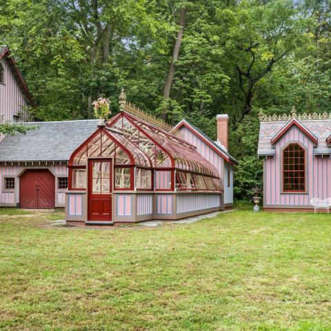 opulent, grand, mansion, victorian, garden, greenhouse, staircase, porch, 