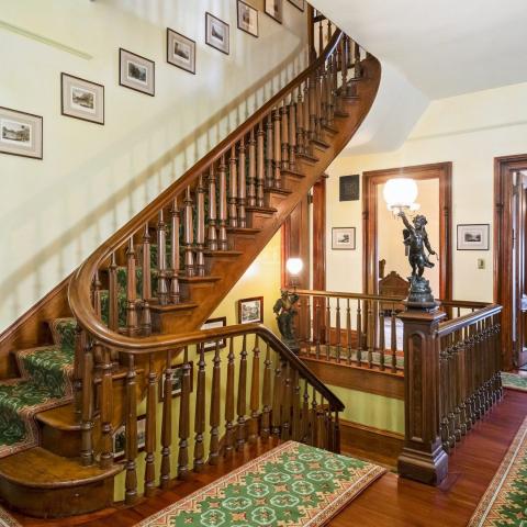 opulent, grand, mansion, victorian, garden, greenhouse, staircase, porch, 