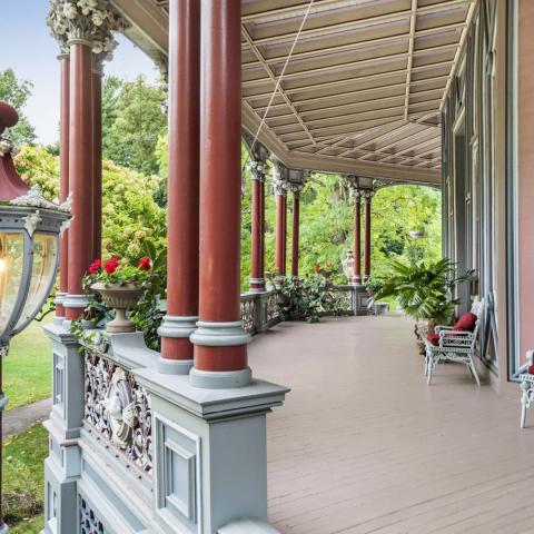 opulent, grand, mansion, victorian, garden, greenhouse, staircase, porch, 
