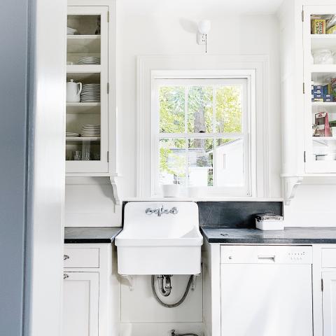 suburban, white, light, airy, traditional, contemporary, porch, 