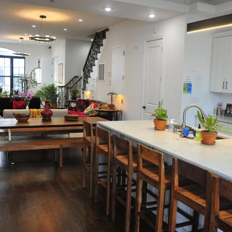 townhouse, contemporary, kitchen, rooftop, 