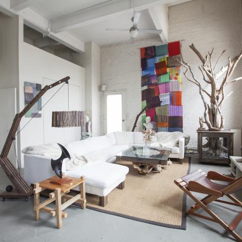 loft, apartment, eclectic, white, textured walls, 