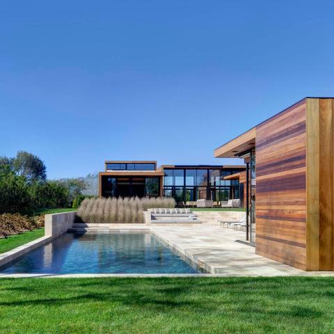 modern, Hamptons, upscale, pool, fireplace, wood, light, patio, bedroom, bathroom, 