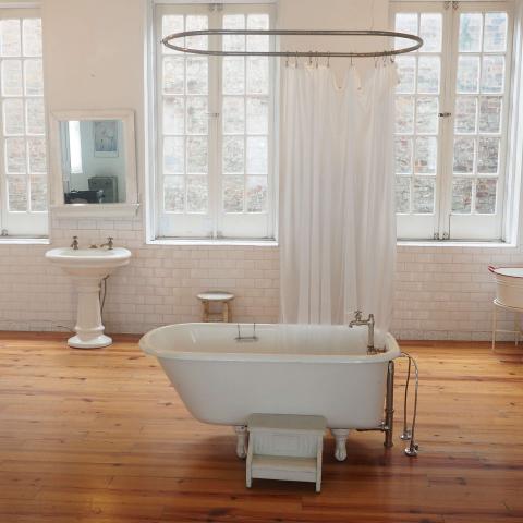 traditional, white, bathroom, kitchen, light, fireplace, loft, apartment, 