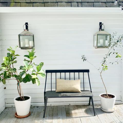 contemporary, traditional, white, light, airy, deck, stone, porch, 