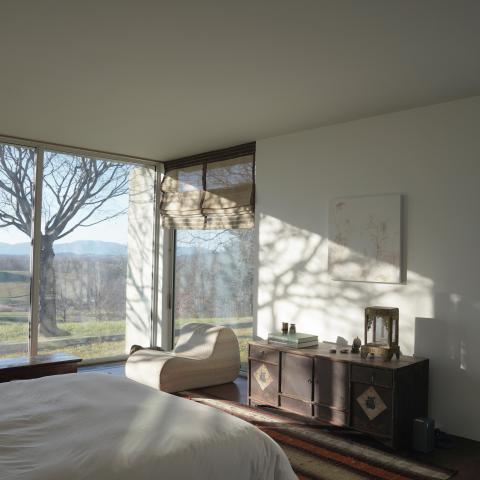 modern, light, glass, pool, estate, field, 