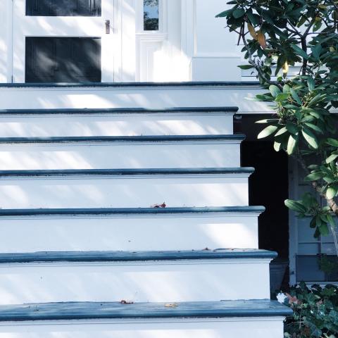 suburban, white, light, airy, traditional, contemporary, porch, 
