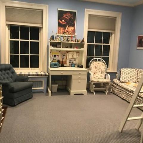 townhouse, traditional, library, 