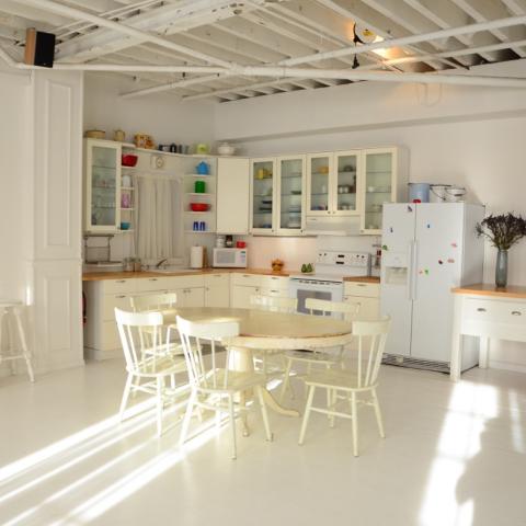 traditional, white, bathroom, kitchen, light, fireplace, 