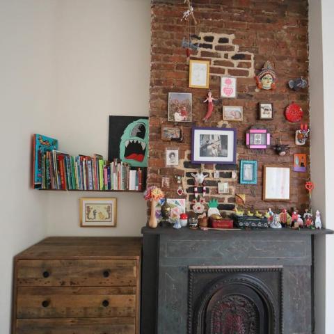 townhouse, contemporary, colorful, staircase, 