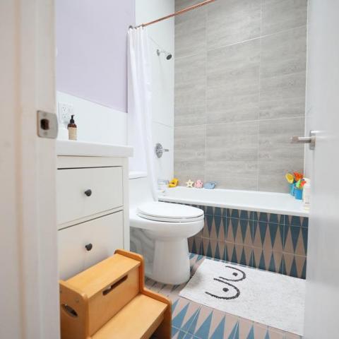 townhouse, contemporary, colorful, staircase, 