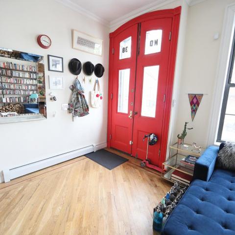 townhouse, contemporary, colorful, staircase, 