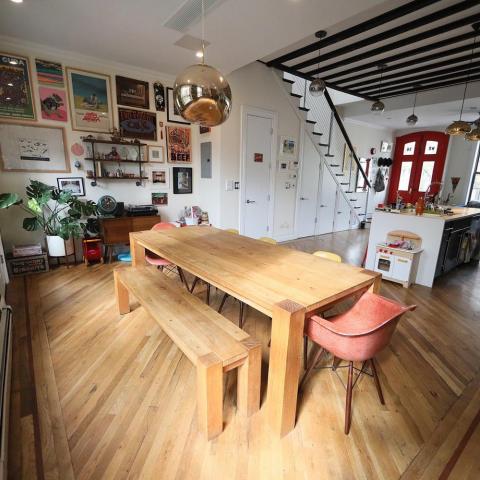 townhouse, contemporary, colorful, staircase, 