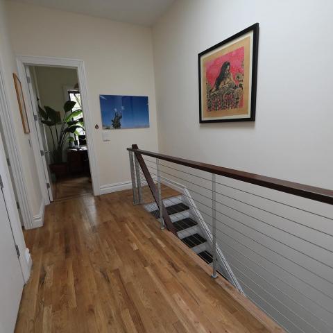 townhouse, contemporary, colorful, staircase, 