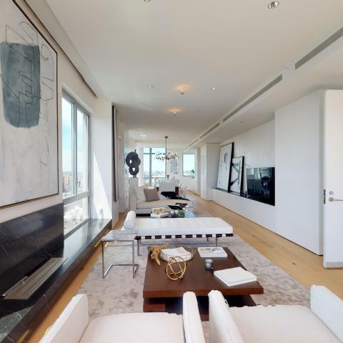 penthouse, apartment, modern, light, city view, terrace, 