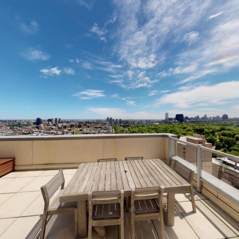 penthouse, apartment, modern, light, city view, terrace, 