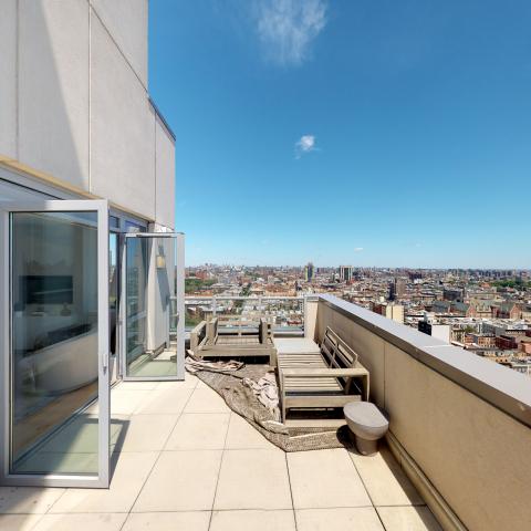 penthouse, apartment, modern, light, city view, terrace, 