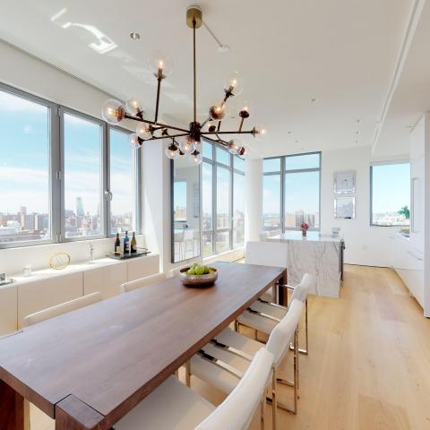penthouse, apartment, modern, light, city view, terrace, 