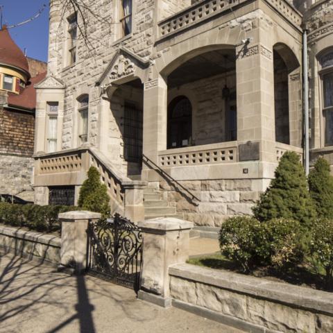 mansion, stone, traditional, wood, 