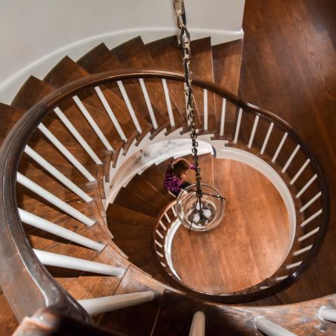 mansion, estate, pool, empty room, staircase, 