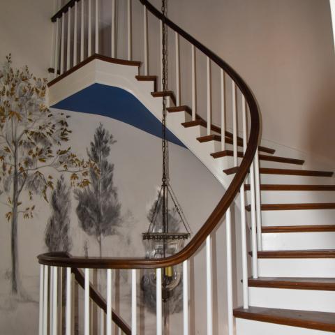 mansion, estate, pool, empty room, staircase, 