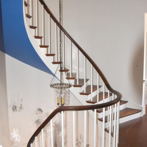 mansion, estate, pool, empty room, staircase, 