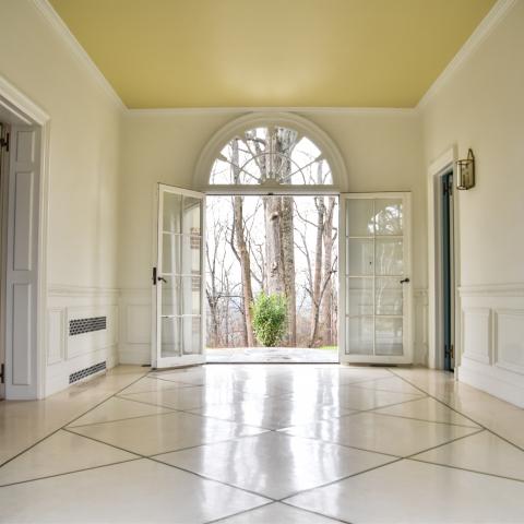 mansion, estate, pool, empty room, staircase, 