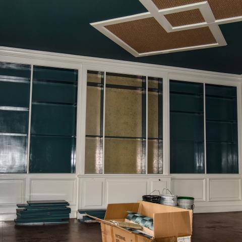 mansion, estate, pool, empty room, staircase, 