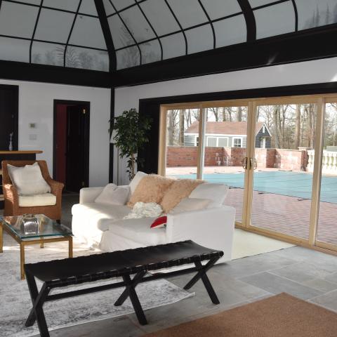 mansion, estate, pool, empty room, staircase, 