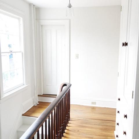 suburban, white, light, airy, traditional, contemporary, porch, 