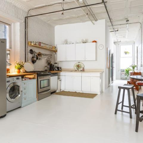 loft, light, airy, white, rooftop, 