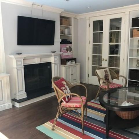 townhouse, traditional, library, 