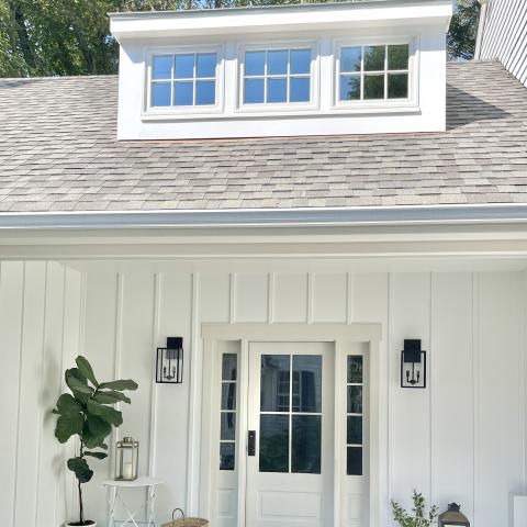 contemporary, traditional, white, light, airy, deck, stone, porch, 