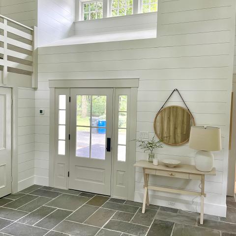 contemporary, traditional, white, light, airy, deck, stone, porch, 