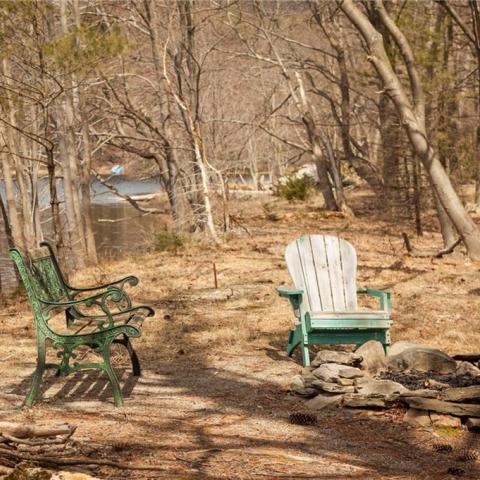 cabin, lake, rural, country, 