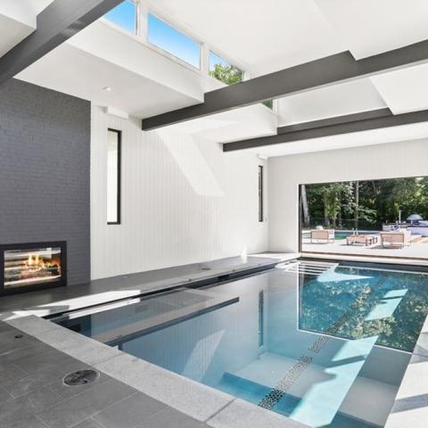 modern, light, airy, pool, kitchen, 