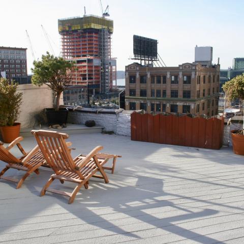 loft, light, airy, white, rooftop, 