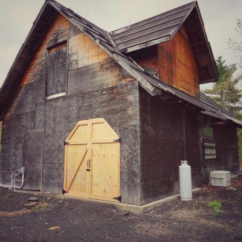 cabin, barn, lake, water, rural, country, wooded, deck, 