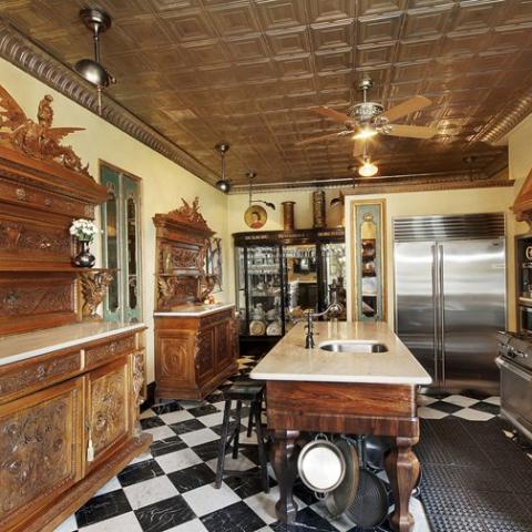bohemian, eclectic, upscale, ornate, traditional, pool table, 