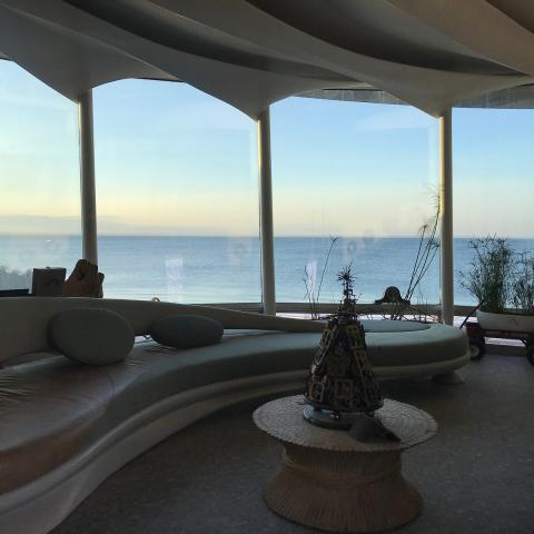 modern, kitchen, staircase, deck, water, 