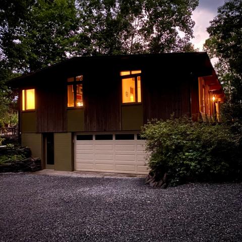 modern, rural, wooded, glass, 