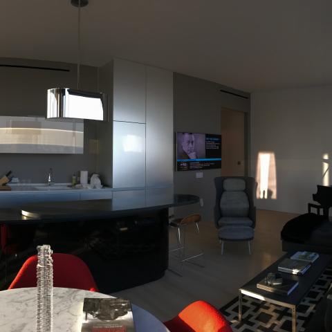 apartment, modern, glass, terrace, bathroom, 